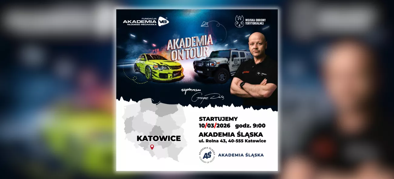 Zaproszenie na spotkanie z Grzegorzem Dudą - Akademia Młodego Mechanika