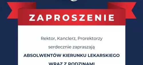 ZAPROSZENIE NA UROCZYSTOŚĆ GRADUACJI