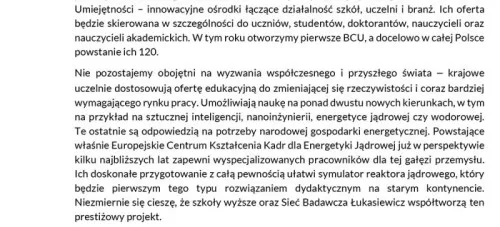 LIST INAUGURACYJNY MINISTRA EDUKACJI I NAUKI NA NOWY ROK AKADEMICKI