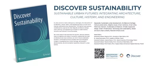 Dziekan, dr inż. arch. Jakub Świerzawski, redaktorem gościnnym specjalnego wydania renomowanego czasopisma Discover Sustainability